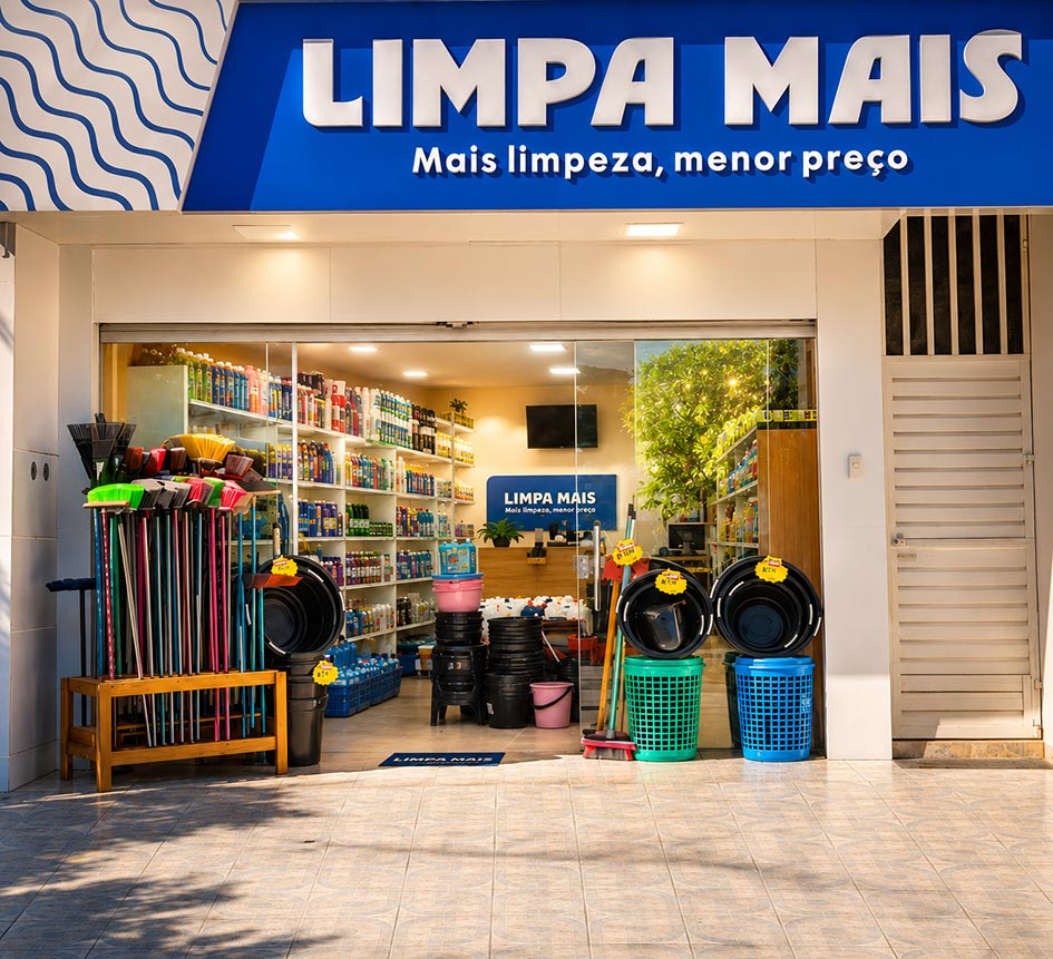 Fachada da loja Limpa Mais Uauá